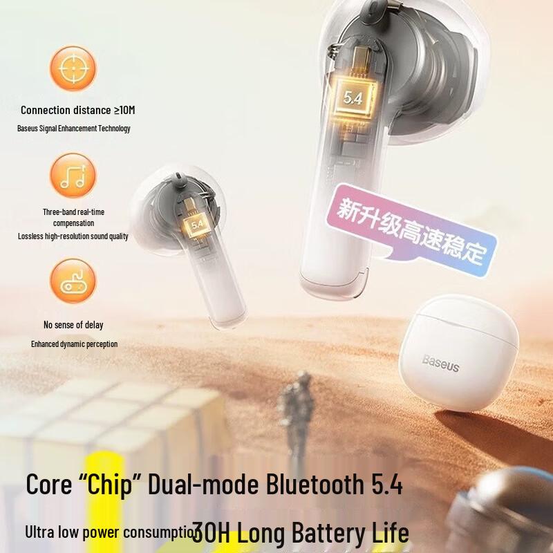 Baseus E3 2025 True Wireless Semi-In-Ear Earbuds