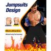 Sauna-Anzug für Herren 3 in 1 Ganzkörper-Formformer Taillentrainer Schweißshirt Kurzarm Trainings-Top mit Shorts Schlankmachender Jumpsuit Fitness-Leotard für das Fitnessstudio