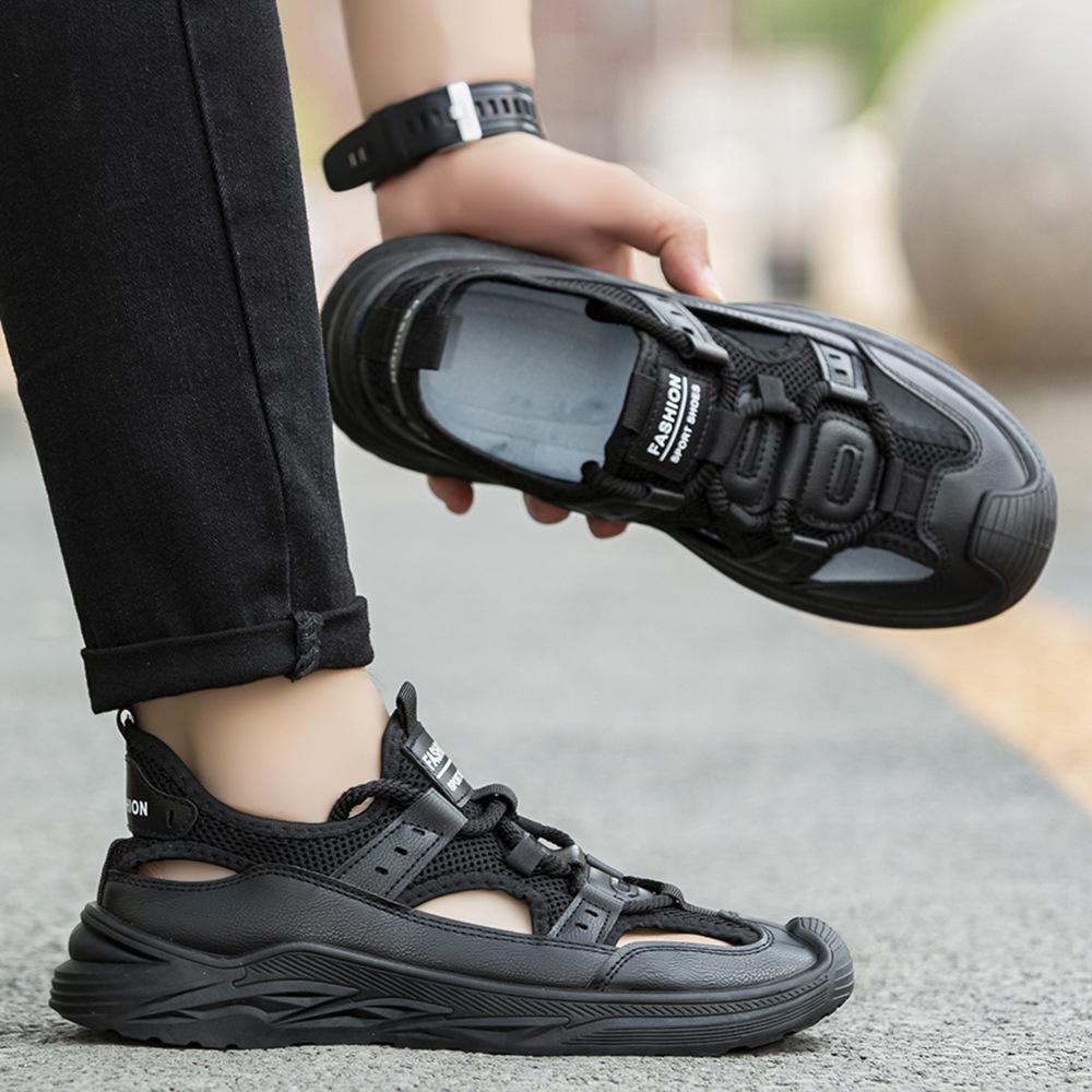 Sommer Pustende Sandaler for Menn Utendørs Herre Fritidssko Strandsko Myk Såle Lette Sportstøfler 2025 Slip-on Herresandaler