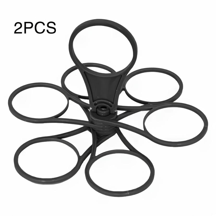 Set of 2 Coffee Cup Holders, Portable Rotating Party Cup Rack, Six-Cup Coffee Holder, Handheld Cocktail Rack - Creative Petal-Shaped Cup Lifter
