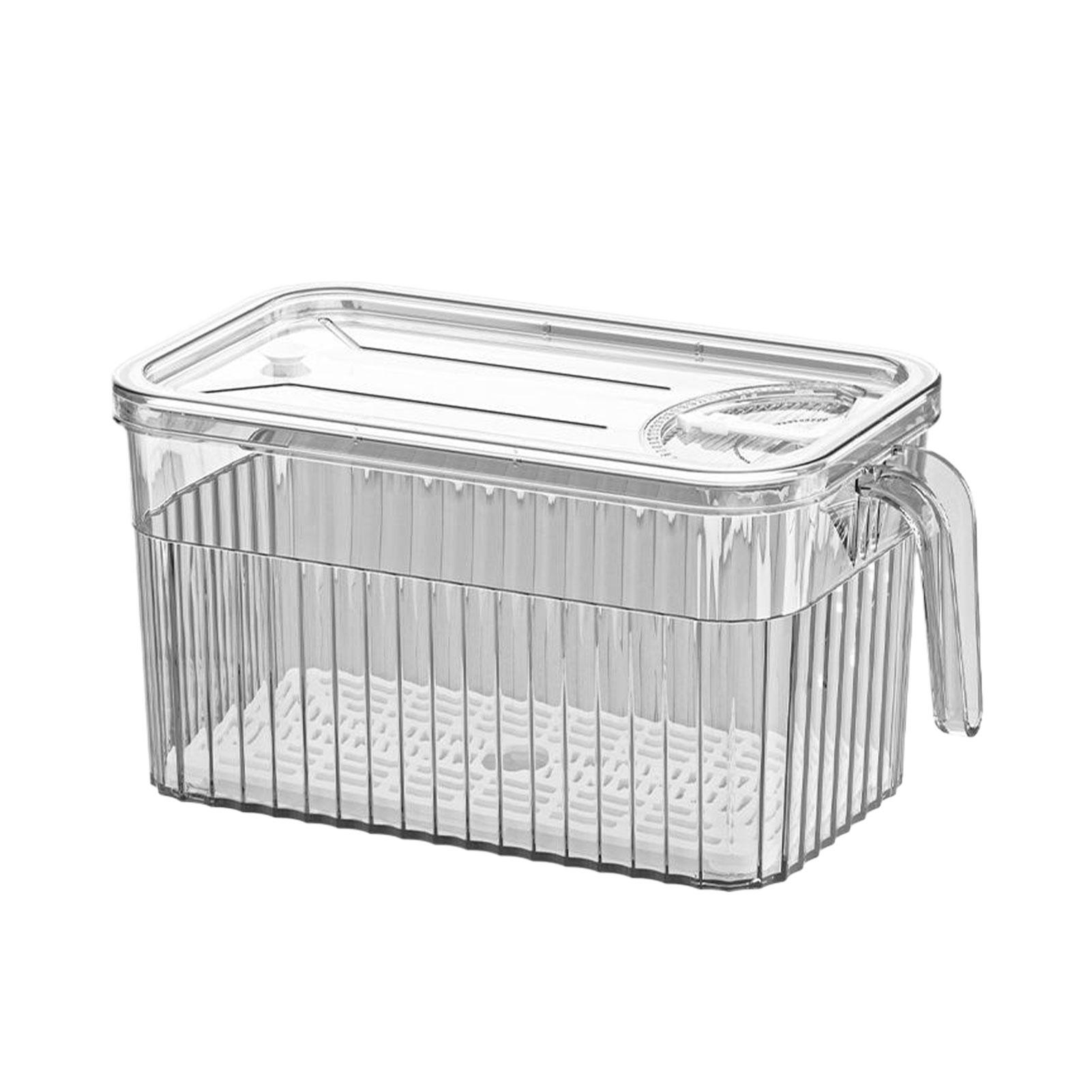 Transparent color stackable drawer box, transparent color PET plastic refrigerator refrigerator fruit storage container