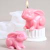 3D Cute Rabbit Silicone Candle Mold DIY Easter Bunny Ornament Gypsum Molds Soap Concrete Resin Crafts Making Home Decor Supplies