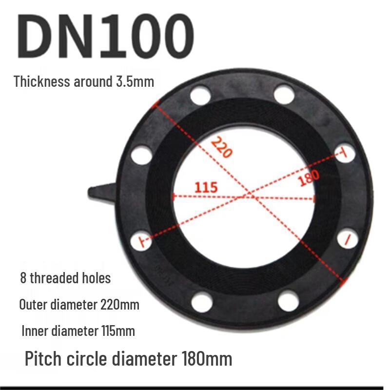 Perforated Flange Rubber Seal Gasket 10 шт./8-отверстия