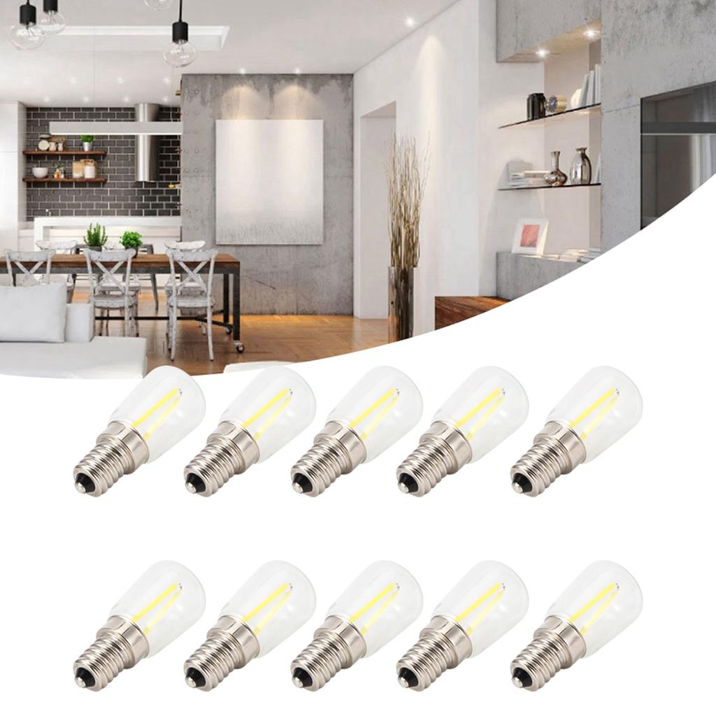 10Pcs E14 Long Filament Mini LED High Brightness Light Bulbs 1.5W AC230V