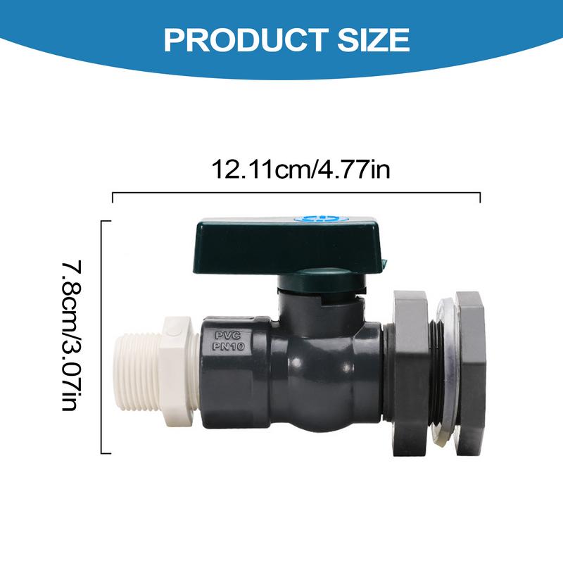 Rain Barrel Valve Rain Barrel Downspout Diverter PVC Rainwater Accessories Connector For Outdoor Standard 3/4-Inch Diameter