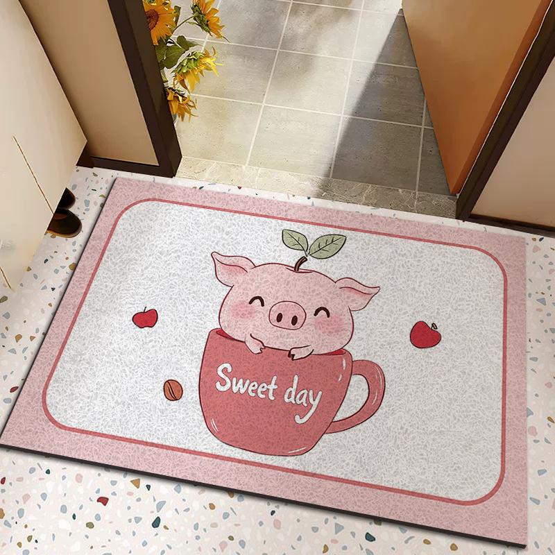 Eingangstür Cartoon Seide Bodenmatte Haushalt Eingangstür Tür Schmutzmatte Outdoor Schmutzabweisend Staubentfernung Kann Maßgeschneidert Werden Teppich