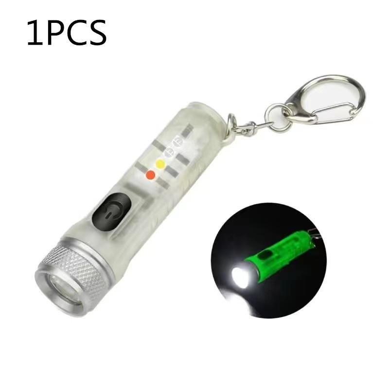 Multi-mode Mini LED Flashlight TYPE-C Fast Charge Waterproof Fluorescent Belt Clip Warning Camping Magnetic Flashlight