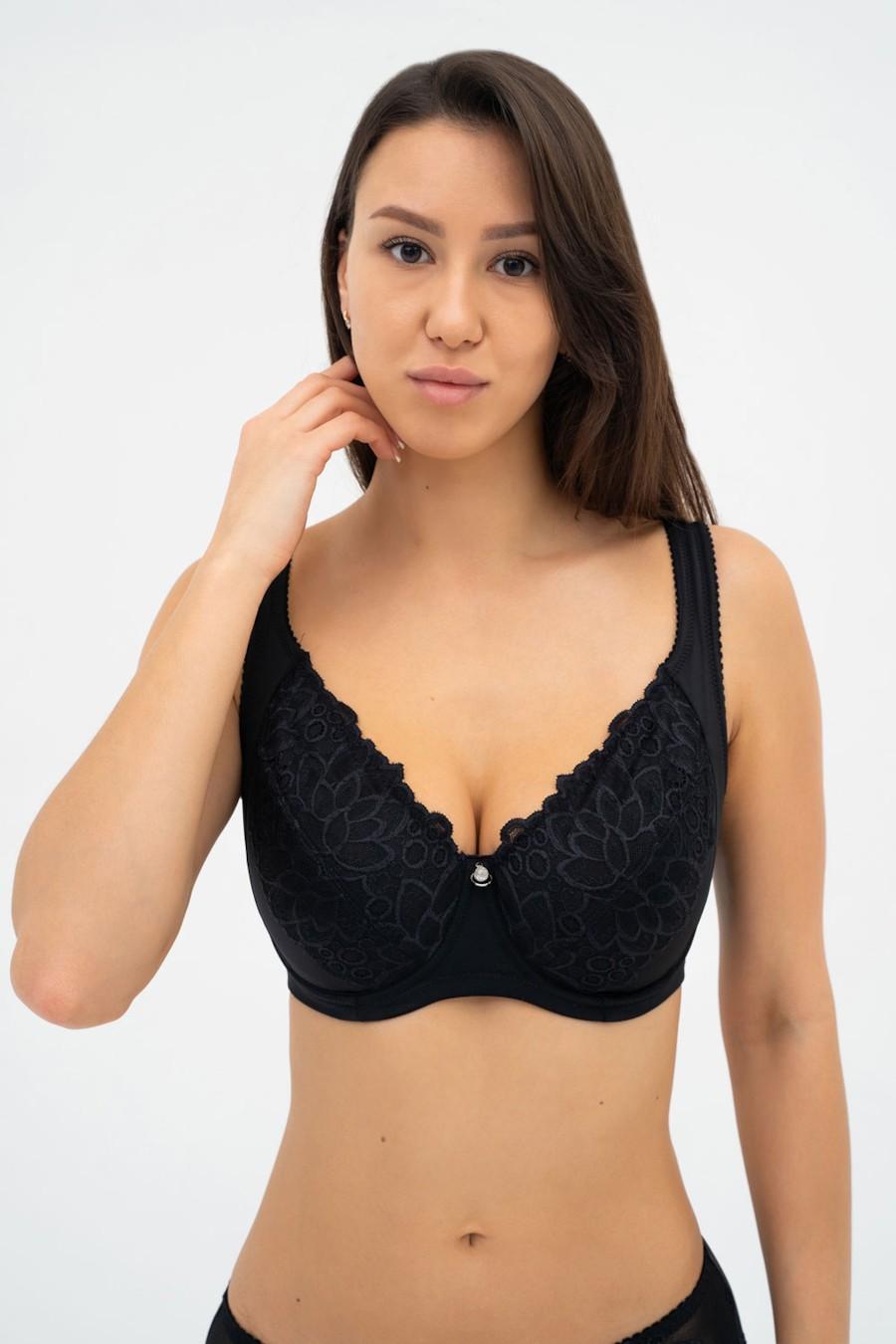 

Бюстгальтер із ущільненою чашкою Effetto (82250) 85F прозорий колір чорний