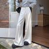 Women's Autumn Retro High-Waisted Wide-Leg Double-Button Jeans