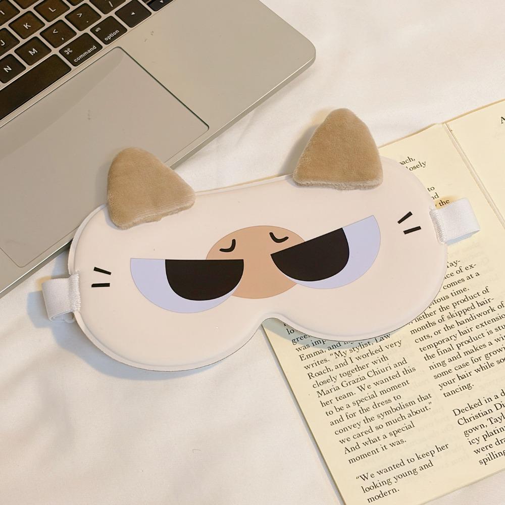 Contoured Cat Eye Sleeping Mask Ice Silk Eye Cover New 3D Sleep Mask Travel
