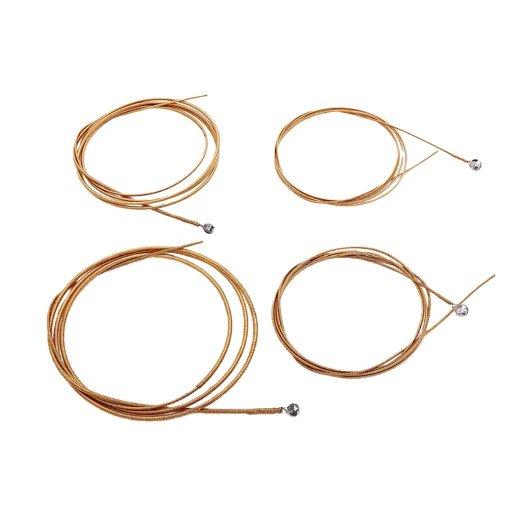 Acoustic Bass Strings 4 String Bass Strings Replacement Set for Musicians Golden