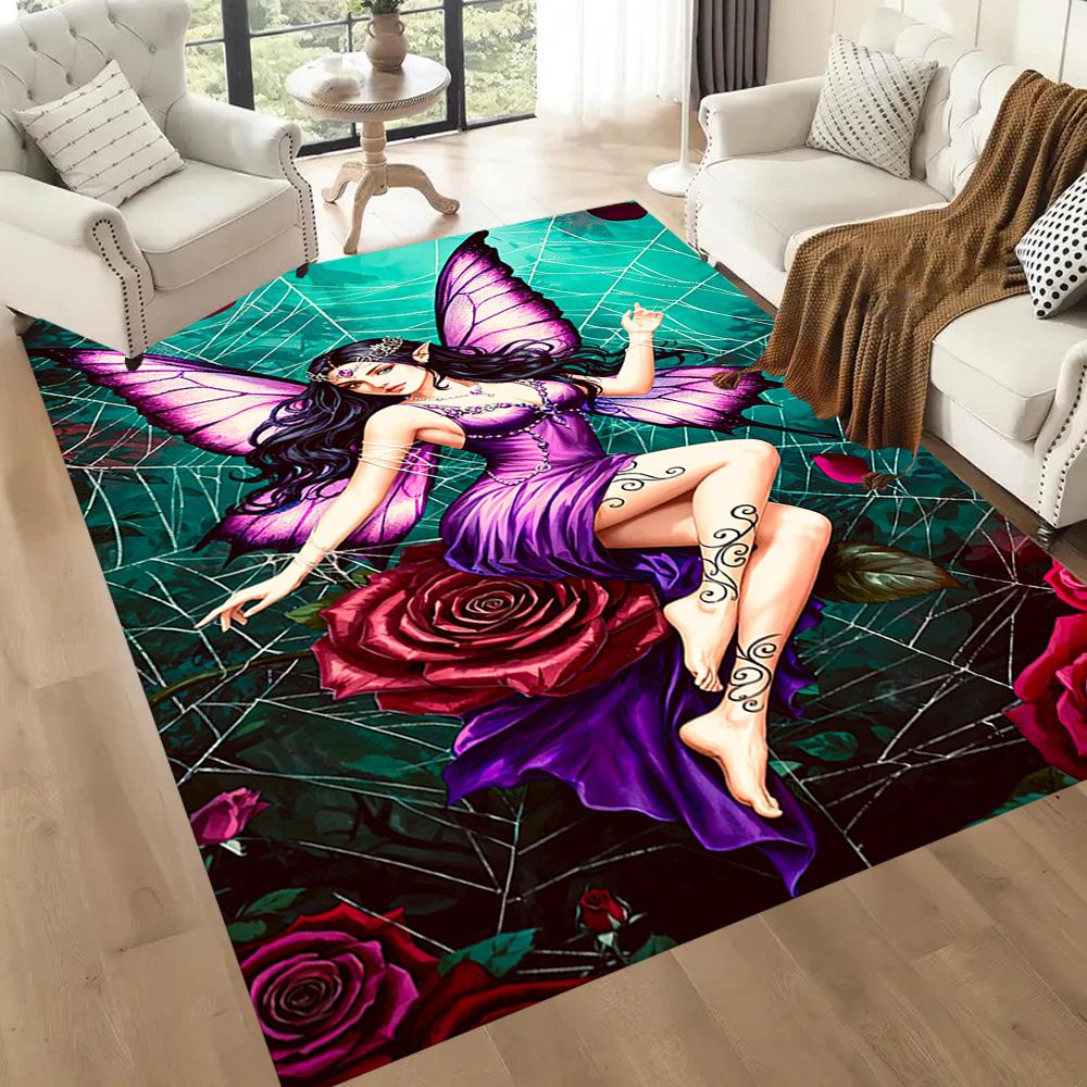 Gothic Style Area Rug Perfect for Kitchen Balcony Dormitory Game Room Antislip Carpet Anime Office Decor Perfect Gift for Women/Men