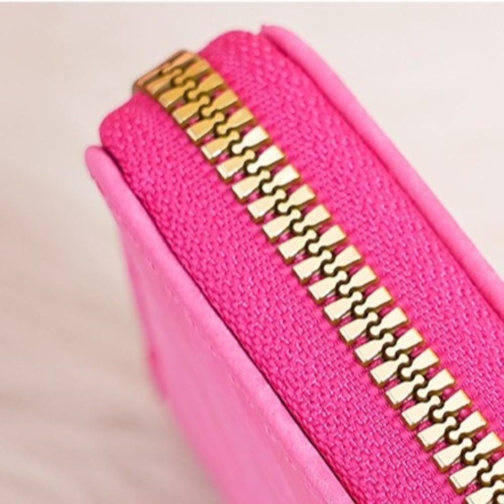 New Heart-shaped Zipper Wallet Multiple Card Slots Candy-Color Student ID Bank Card Holder Short Money Bag
