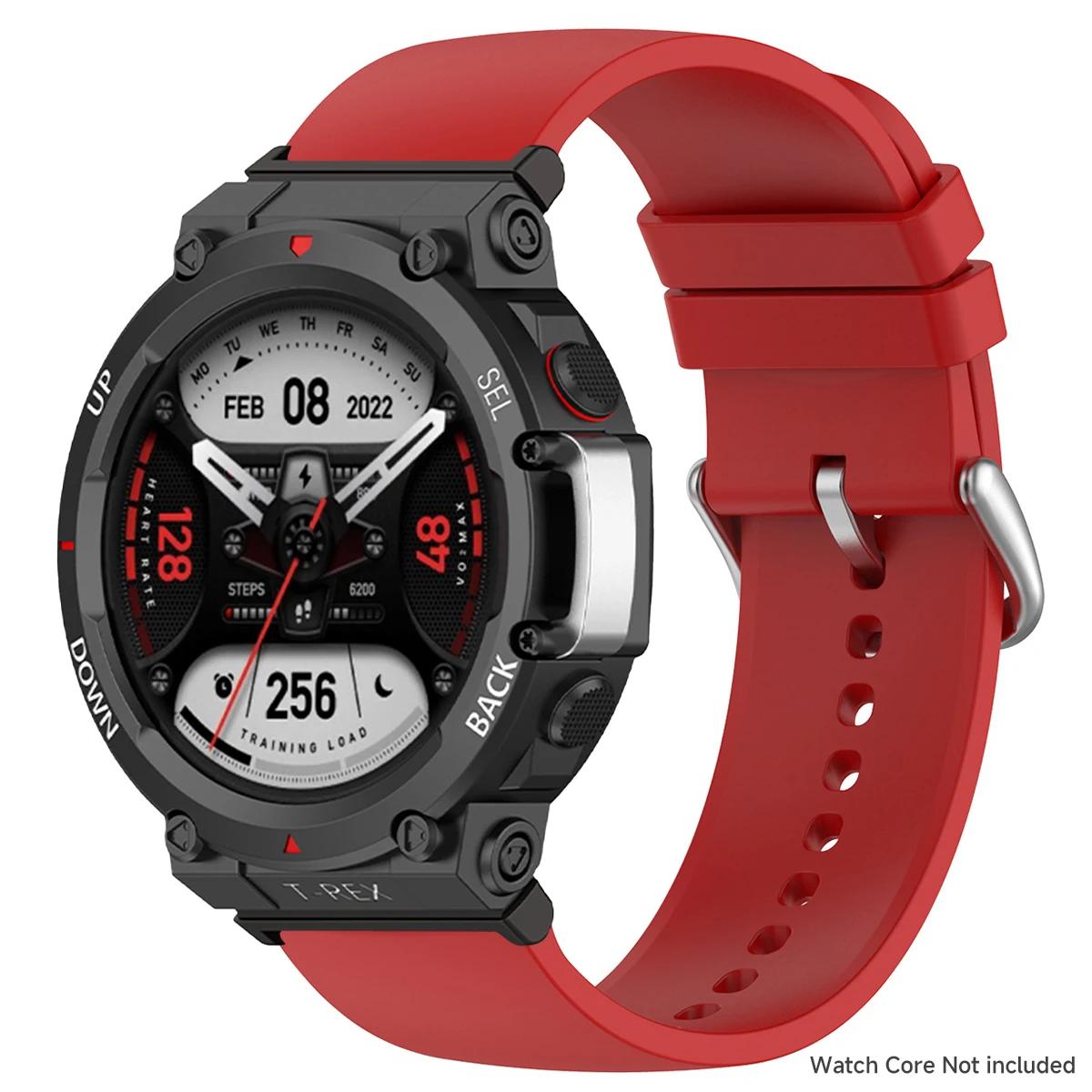 

Silicone Strap for Huami Amazfit T-Rex 3/Trex 2/2 Ultra Sports Strap Wristband For Amazfit T-Rex Pro/Trex Ultra for Men Women For T-rex 3 красный