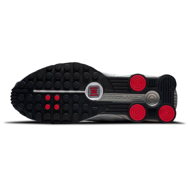 Nike Shox R4 Metallic Silver Comet Red 2018 Sneakers BV1111-100