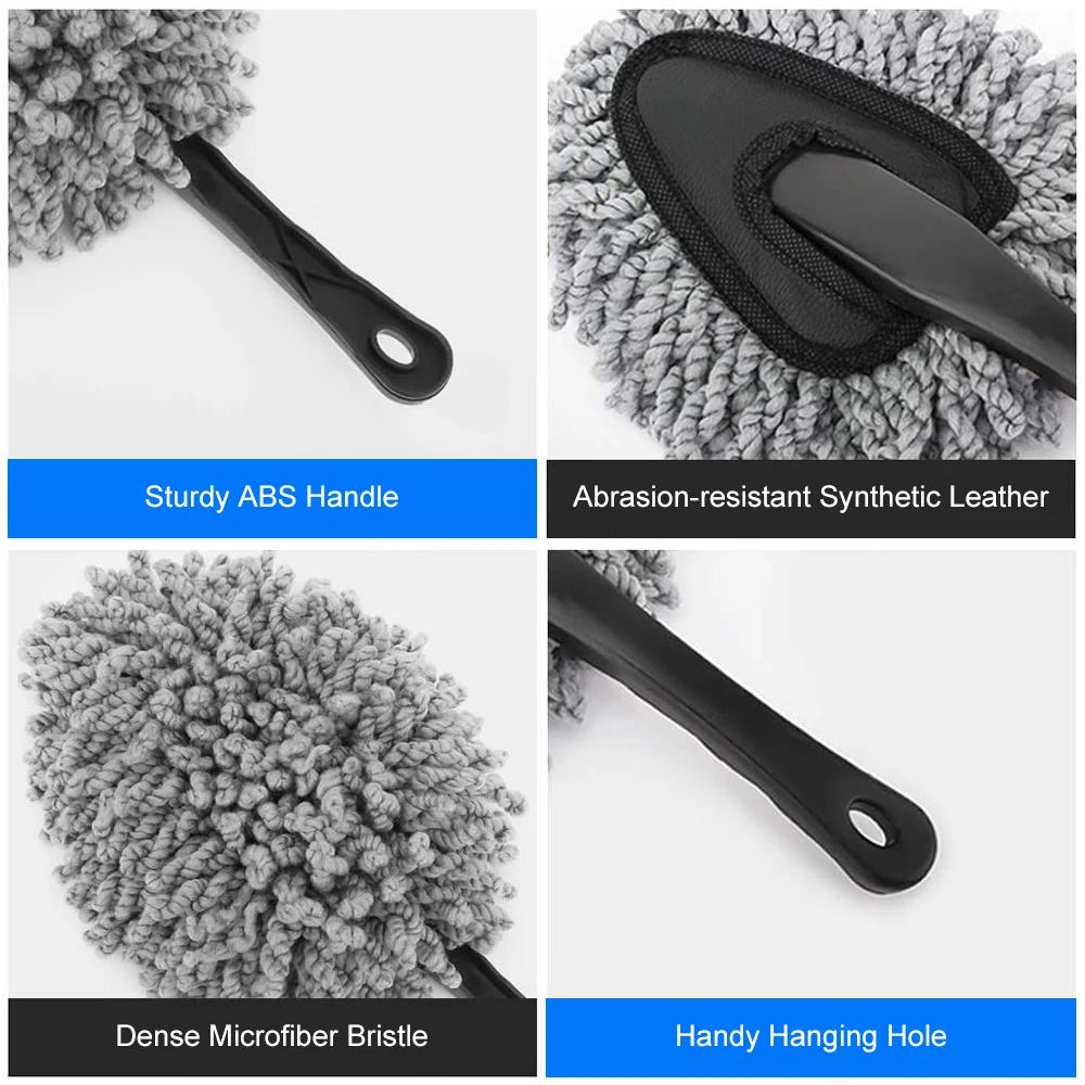 Auto Multifunction Microfiber Car Wax Brush Retractable Car Duster Removing Cheaner for Car Furniture Cleaning Tool Accessories