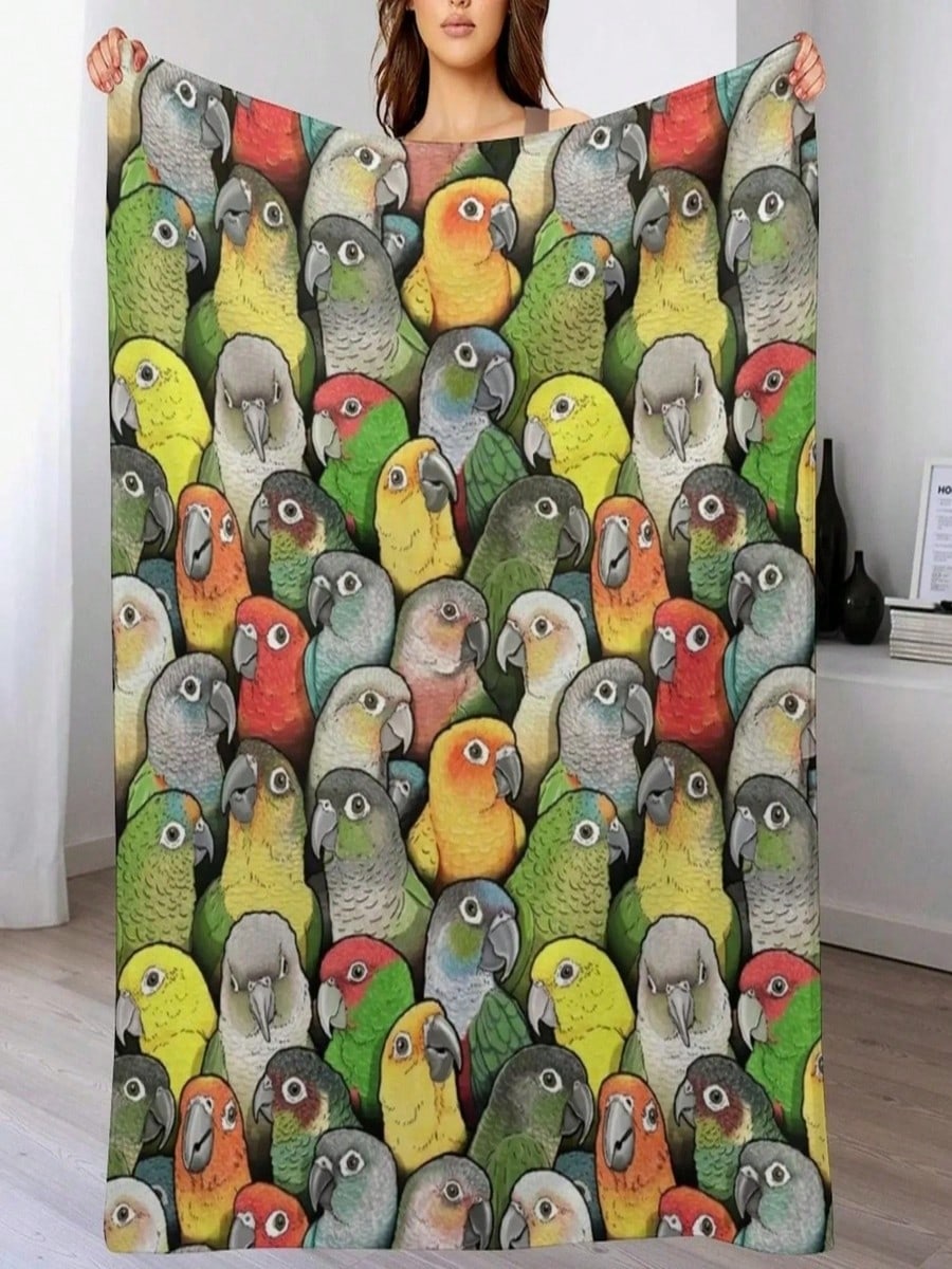 Colour Of Conures Throw Blanket Luxury Thicken Luxury Designer For Winter For  Blankets 75X95CM