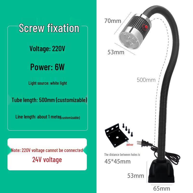 LED Work Light: 220V Magnetic CNC Lathe & 24V Milling Machine Tools