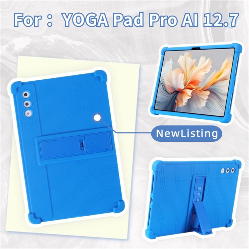 Für Lenovo Yoga Tab Plus/Pad Pro AI Silikonhülle mit Ständer Robuste Schutzhülle