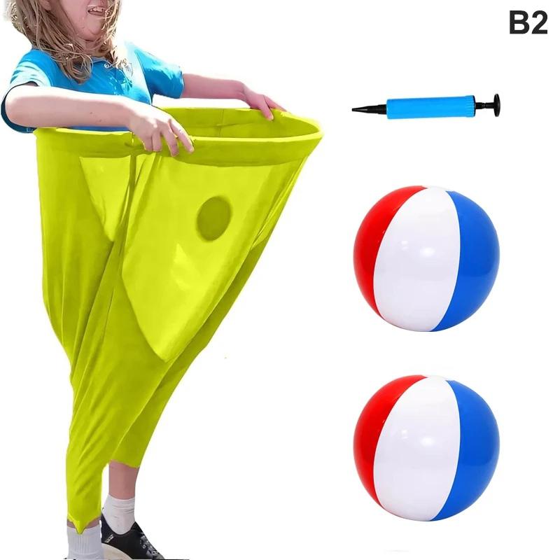 Granny Pants Yard Game Outdoor Game With Bouncy Balls Recreational Tossing Games Team Relay Family Reunion Party Field Game Set