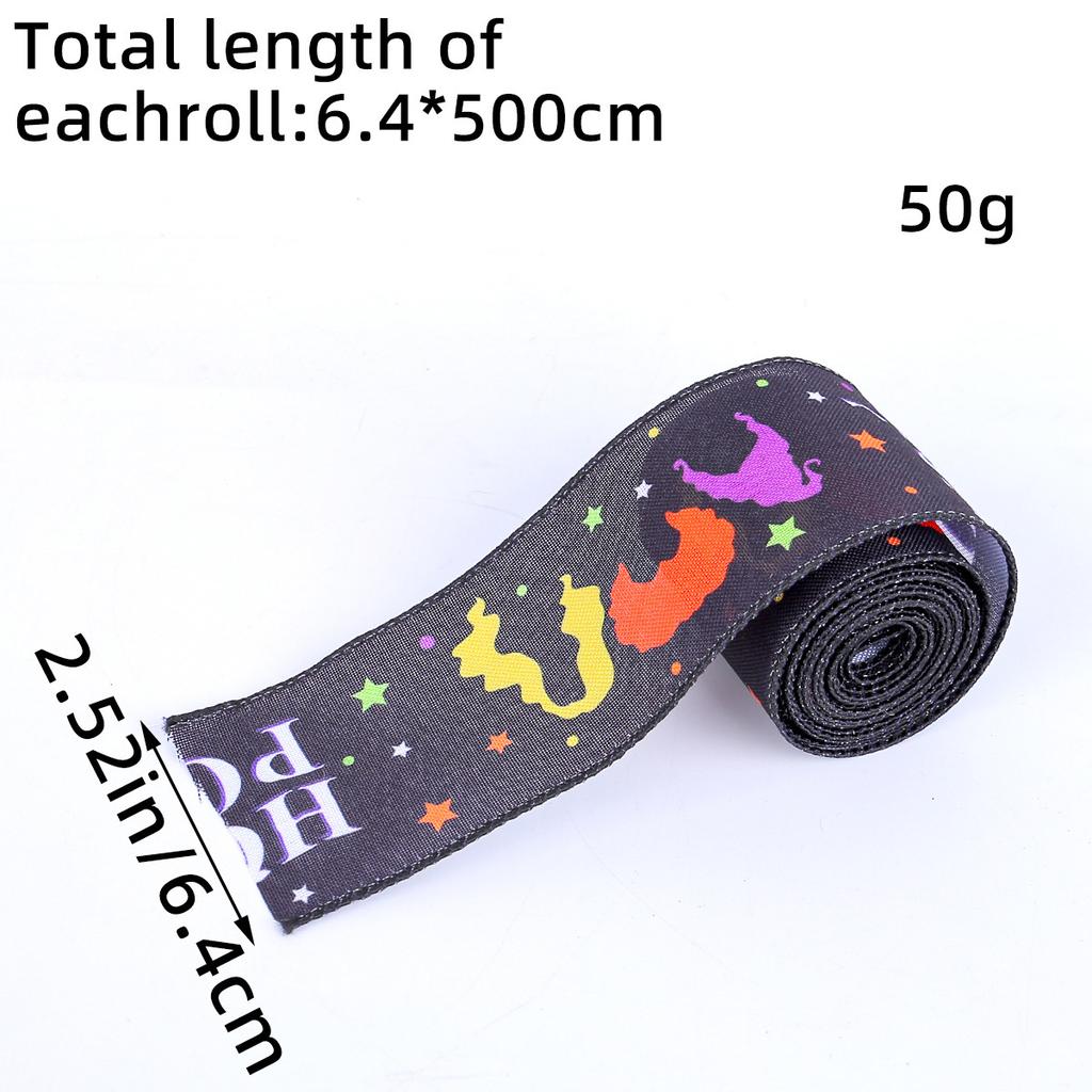 Creative Halloween Ribbon, Plaid, Pumpkin Ribbon, Christmas Tree Decoration, Streamer Strips, Halloween Decorations