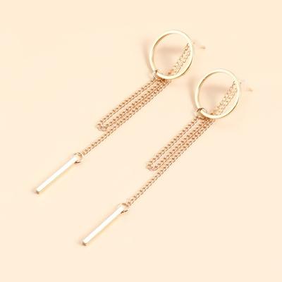 Yousheng 1 Pair Women Hanging Earrings Hollow Chain Tassel Hoop Ear Decoration Jewelry Prom Party Earrings Commute Long Dangle Earrings