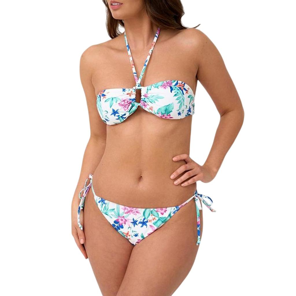 Be You Womens/Ladies Tropical Leaves Waist Tie Bikini Bottoms