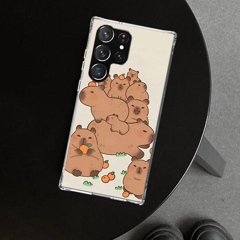 Bunny Capybara Cartoon Animal Phone Case Cover for Samsung Galaxy S26 S25 Edge S24 S23 Ultra S22 Plus S21 FE S20 + Art Customize