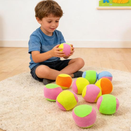 6Pcs Sticky Ball Sensory Toys Soft Throwing Balls for Kids Hand-Eye Coordination Catch Game Parent-Child Gift for Outdoor Play Kindergarten Activities