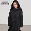 SNOWFLYING Women's Short Hooded Winter Duck Down Jacket