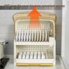 Plastic Kitchen Bowl and Chopstick Storage Rack with Lid for Tableware Draining