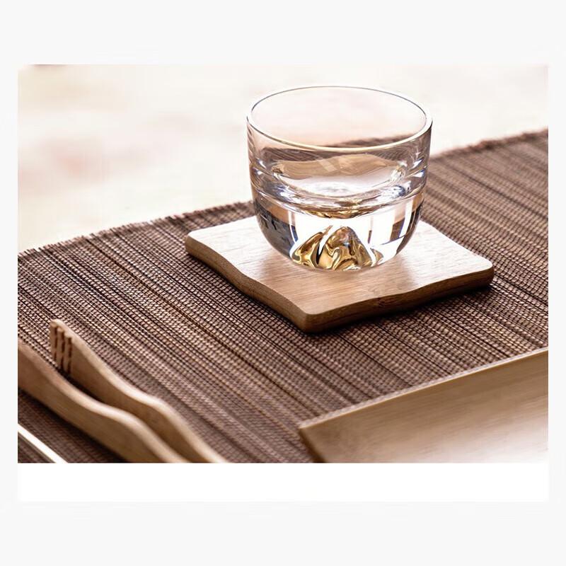 Crystal Gold Mountain Glass Tea Cup