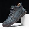 Storlek 48 Herrskor Mode Handgjorda Läder Fritidsskor Klassiska Snörskor Herrkängor Höga Sneakers Botas Hombre