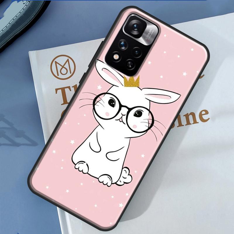 Cartoon Rabbit Bunny Case For Xiaomi Redmi 14C 13C 10C 12C Redmi Note 13 14 Pro 12 11 9 10 9S 10S 11S 12S Cover