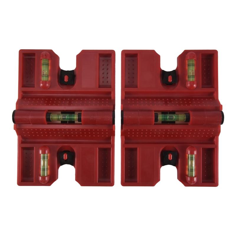 A58Z Spirit Level,Magnetic Post Level Tool Folds For Storage,Cross Check Bubble Level(Pack Of 4)