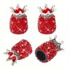 4PCS Creative Diamond Inlaid Automotive Valve Core New Car Crown Tire Cap General Motors