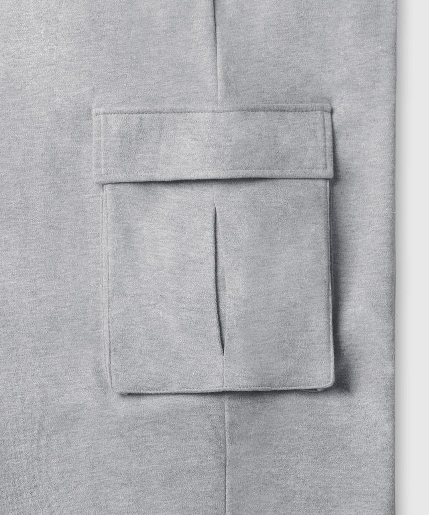 LEMAIN SECOND One-Pleat Wide Cargo Sweatpants [Gray] (Type B)