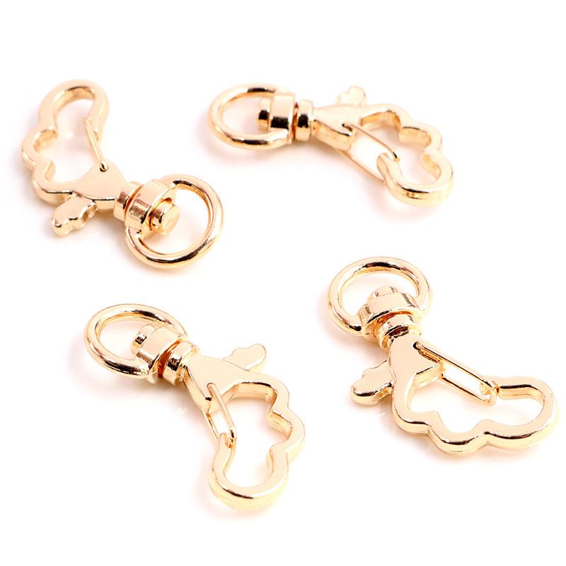 10pcs Cat Heart Snap Hook Trigger Clips Buckles For Keychain Lobster Lobster Clasp Hooks for Key Ring Clasp Jewelry Supplies