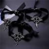Women Gothic Black Lace Necklace for Halloween Punk Costume Party Royal Court Vampire Choker Jewelry Gift Vintage Choker