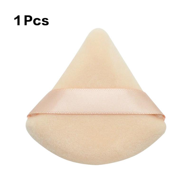 1/2/5Pcs Triangle Velvet Powder Puff Flours Mini Face Makeup Sponge Cosmetics Soft Cotton Face Powder Puff Washable Lightweight