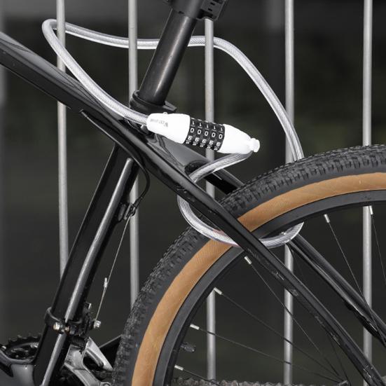 Bicycle Password Cable Lock 5-Digit Keyless Security Waterproof Universal PVC Coated Anti-Theft Bicycle Lock