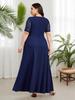 Plus Size Women's Socialite Style Lace Long Dress