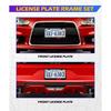 License Plate Frames,Car Accessories Matte Black License Plate Holder,Rust Rattle Proof Aluminum Holder with Screws mounting Kit,Universal Car Tag