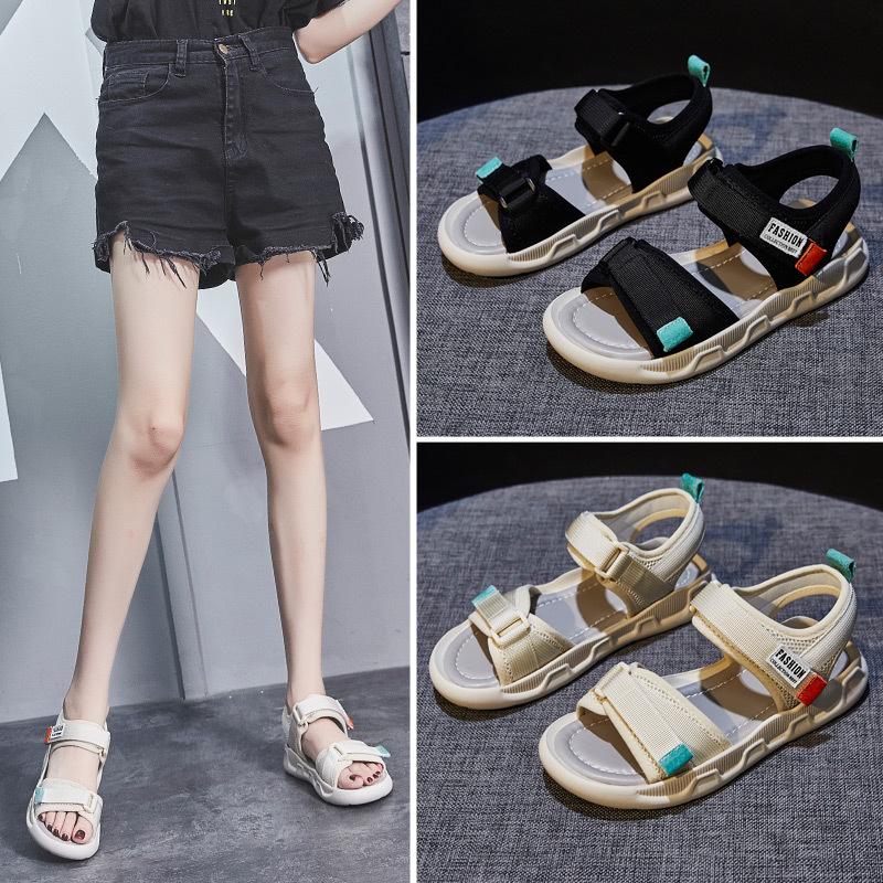 2025 Summer Shoes Women Flat Sandals Soft Cloth Non-slip Fashion Brand Ladies Sandals Holiday Black Beige Shoes