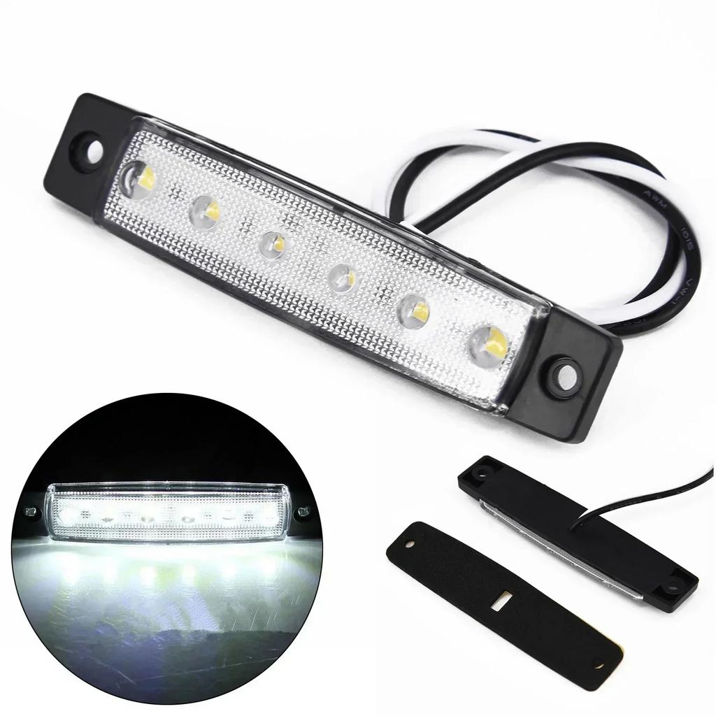 Car External Lights LED 12V 6 LED Side Marker Light For Trailer Truck Boat Bus Low Trailer Rear Warning Lamp