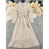 Women Vintage Bohemian Long Sleeve Long Casual Maxi Dress
