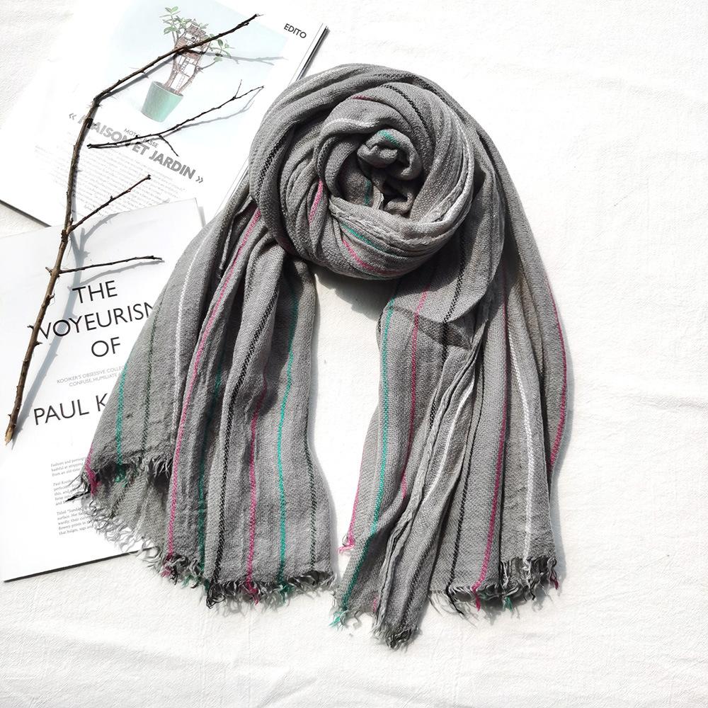 Autumn Winter Warm Wool Men Scarf Fashion Male Brand Striped Scarves Casual Pashmina Male Accessories Neckerchief Bufanda Shawl