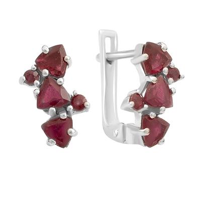 Pendientes de plata con rubí natural 1.313ct (2157823)