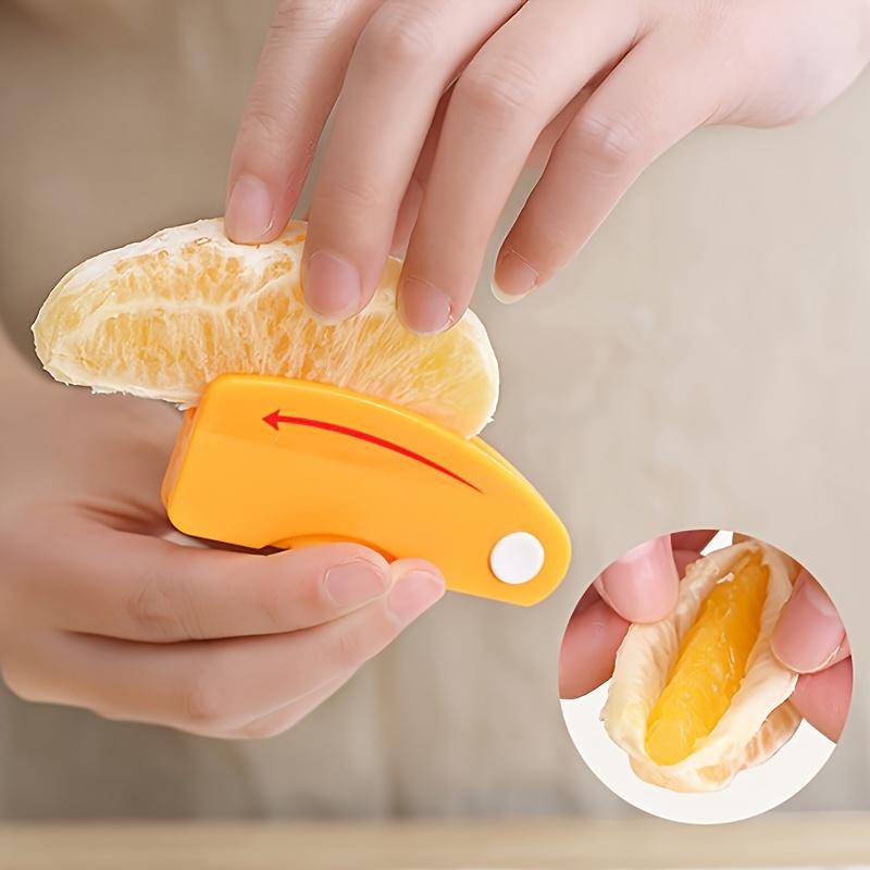 1pc Orange/lemon/grapefruit Plastic Plastic Peeler, Creative Cutter with Folding Handle, Kitchen Fruit and Vegetable Gadget