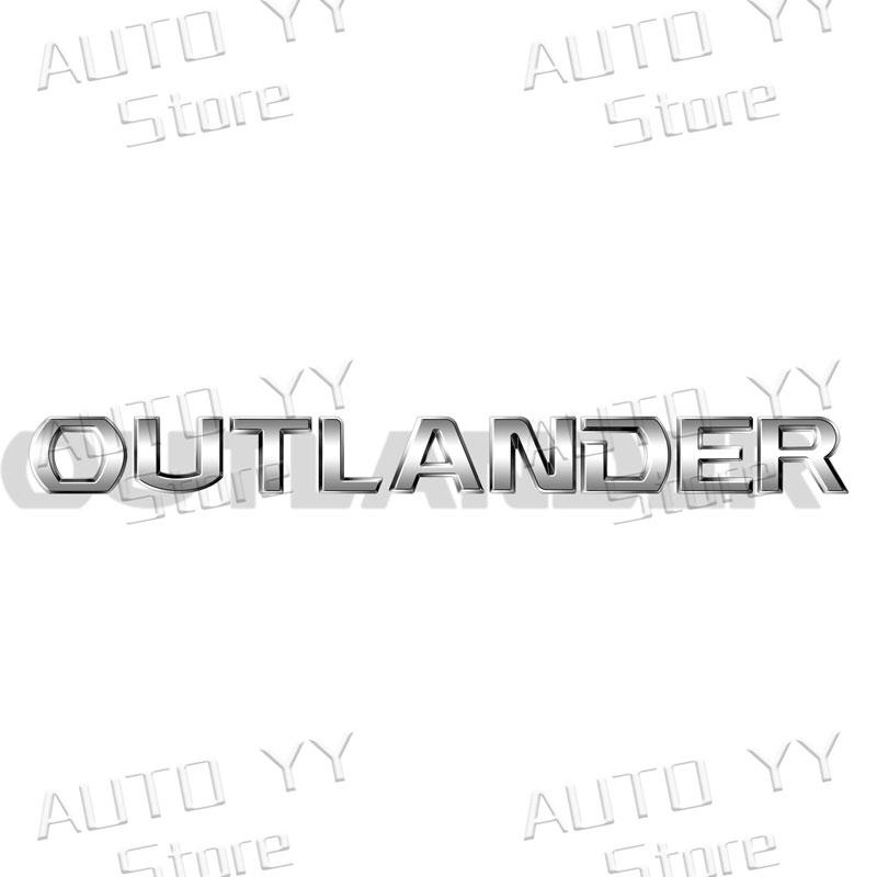 3D ABS Plastic OUTLANDER Letter Logo Car Rear Bumper Trunk Body Sticker For Mitsubishi Car Styling Accessories